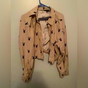 Playboy bunny printed collared shirt